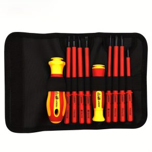 1pc 10-Piece Screwdriver Set Tool Bag for Household & Industrial Repair, Electrician's Toolkit with Socket & Installation Tools